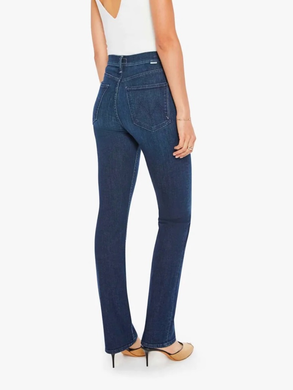 MOTHER High Waisted Double Rider Skimp in Off Limits